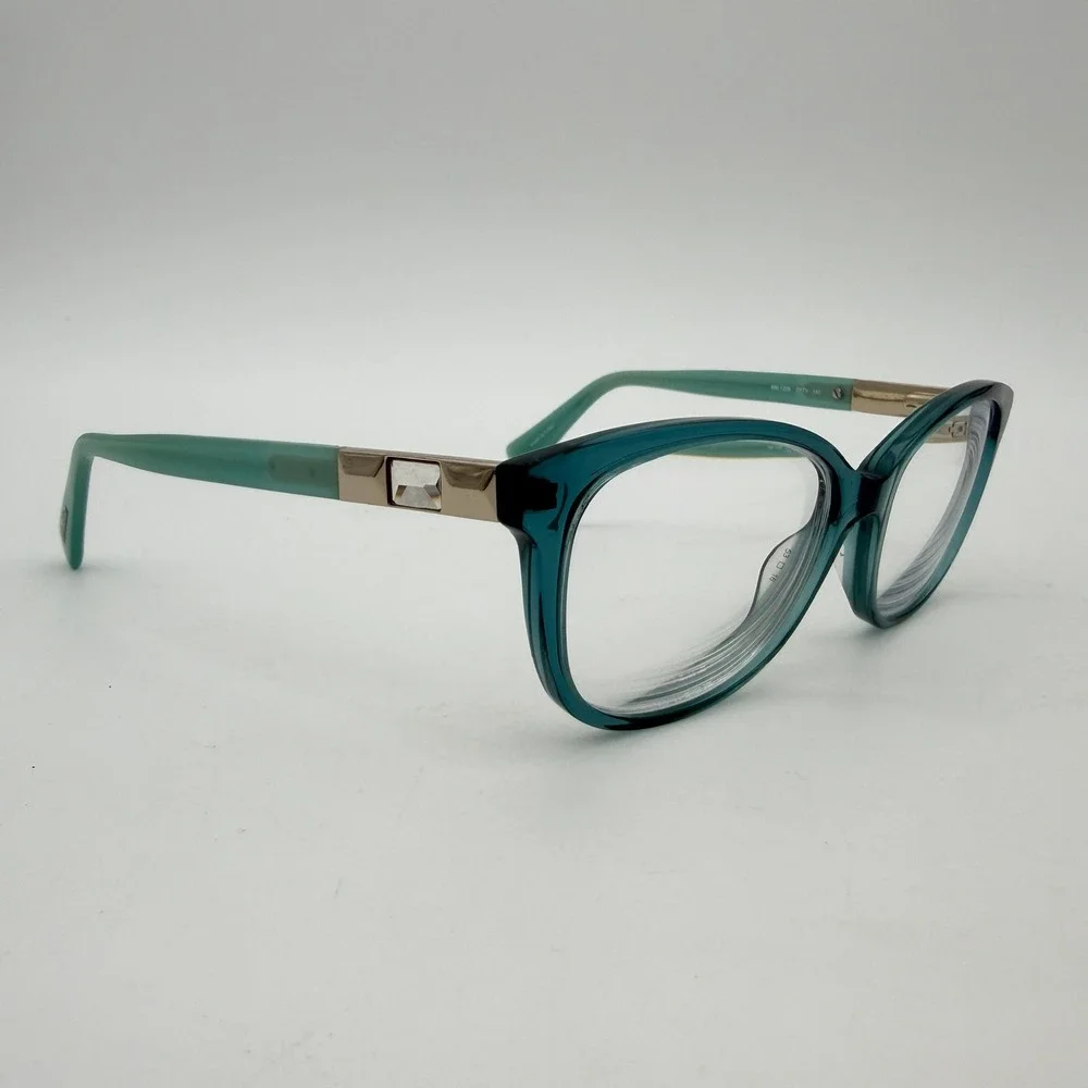 MaxMara MM1209 V7T Teal Translucent Optical Eyeglass Frames 53-16